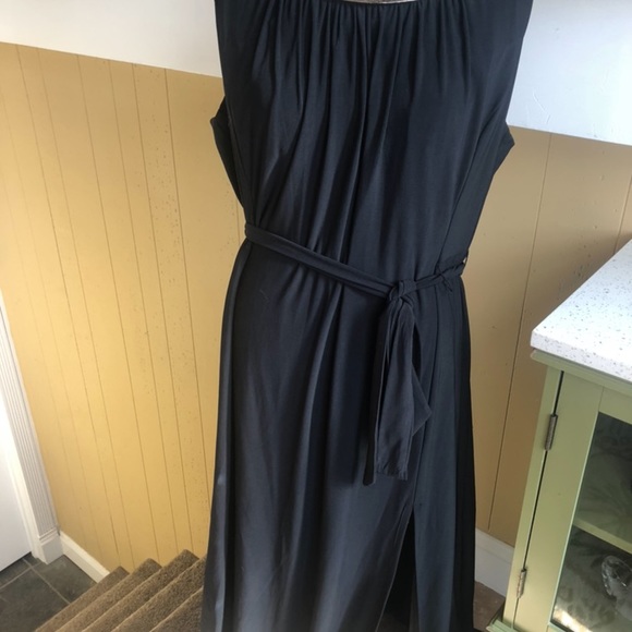 NWT Black Maxi Dress with Gold Plate Detail - Picture 6 of 6